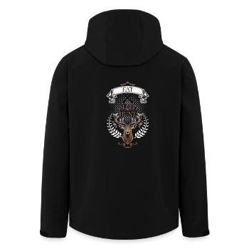 Eat, Sleep, Hunt! - Men’s Recycled Softshell Jacket by Stanley/Stella - black - Back - AI Model Male 185 light (185cm)