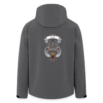 Eat, Sleep, Hunt! - Men’s Recycled Softshell Jacket by Stanley/Stella - anthracite - Back - AI Model Male 185 light (185cm)