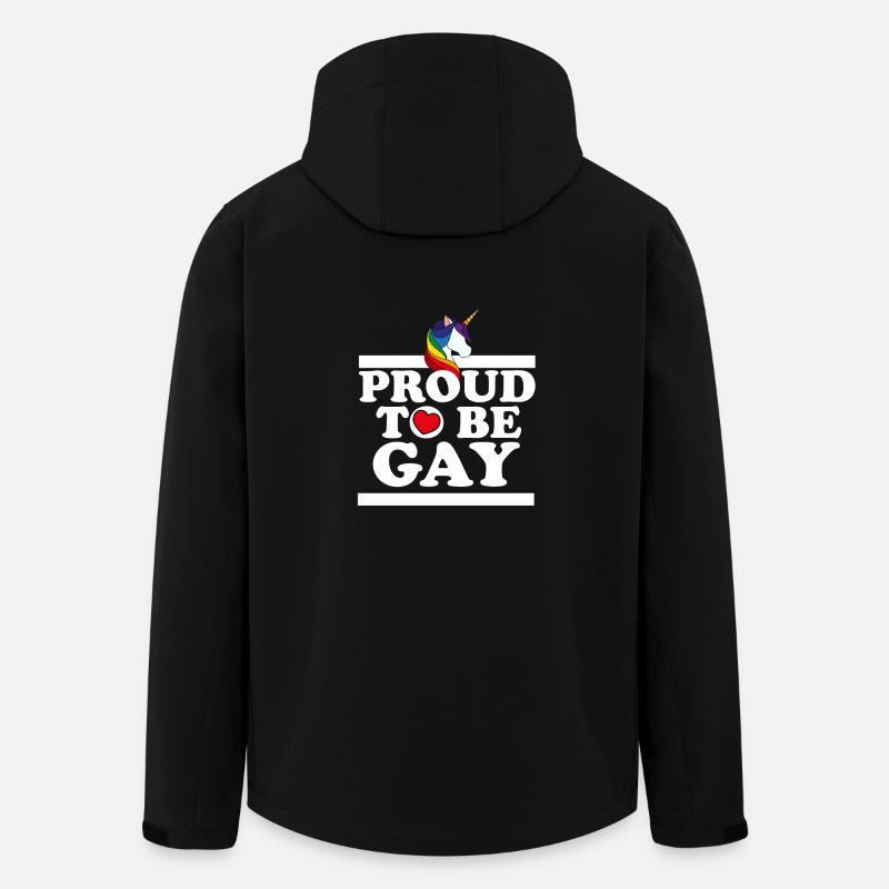 Fier d'être gay - Veste softshell homme en polyester recyclé Stanley/Stella - noir