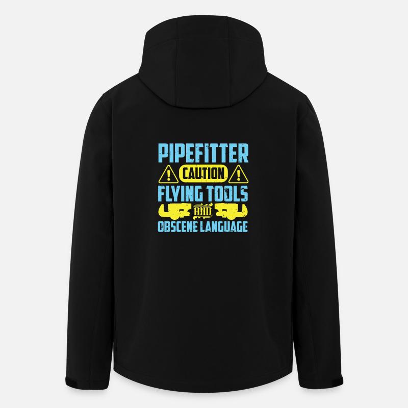 Pipefitter's Caution - Men’s Recycled Softshell Jacket by Stanley/Stella - black