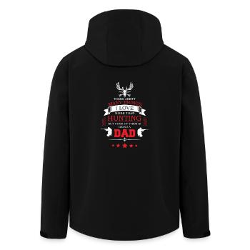 Daddy hunter - Men’s Recycled Softshell Jacket by Stanley/Stella - black - Back - AI Model Male 185 light (185cm)