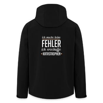 Ich mache keine Fehler ich erschaffe Katastrophen - Recycelte Männer Softshell-Jacke von Stanley/Stella - Schwarz - Hinten - AI Model Male 185 light (185cm)