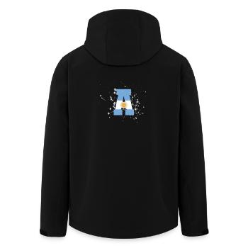 Argentina flag coat of arms - Men’s Recycled Softshell Jacket by Stanley/Stella - black - Back - AI Model Male 185 light (185cm)