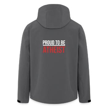 Proud to Be Atheist - Recycelte Männer Softshell-Jacke von Stanley/Stella - Anthrazit - Hinten - AI Model Male 185 light (185cm)