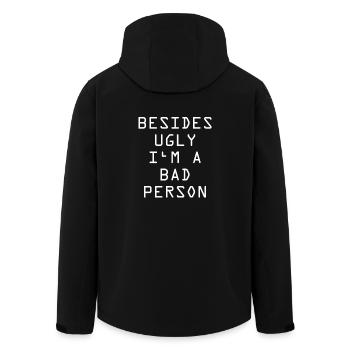 Ugly person gift bad person ugly - Men’s Recycled Softshell Jacket by Stanley/Stella - black - Back - AI Model Male 185 light (185cm)