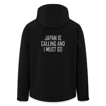 Japan is Calling japanisch Geschenk Anime - Recycelte Männer Softshell-Jacke von Stanley/Stella - Schwarz - Hinten - AI Model Male 185 light (185cm)