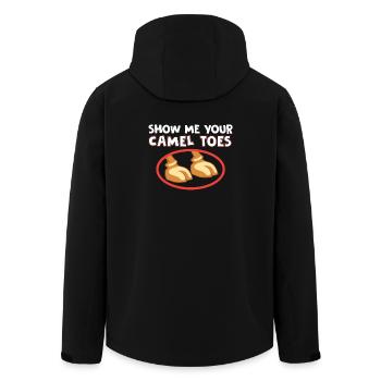 06 SHOW ME YOUR CAMEL TOES 01 - Recycelte Männer Softshell-Jacke von Stanley/Stella - Schwarz - Hinten - AI Model Male 185 light (185cm)