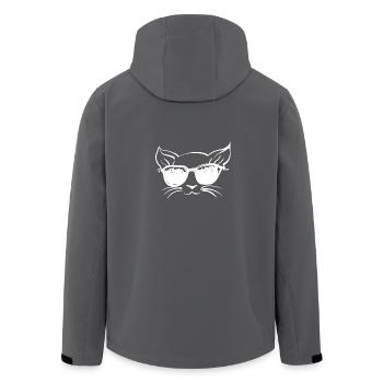 Cool Cat Sonnebrille Katze Kätzchen Katzenfreund - Recycelte Männer Softshell-Jacke von Stanley/Stella - Anthrazit - Hinten - AI Model Male 185 light (185cm)