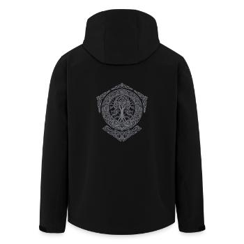 Tree of Life - Yggdrasil Weltenbaum Weltesche Thor - Recycelte Männer Softshell-Jacke von Stanley/Stella - Schwarz - Hinten - AI Model Male 185 light (185cm)