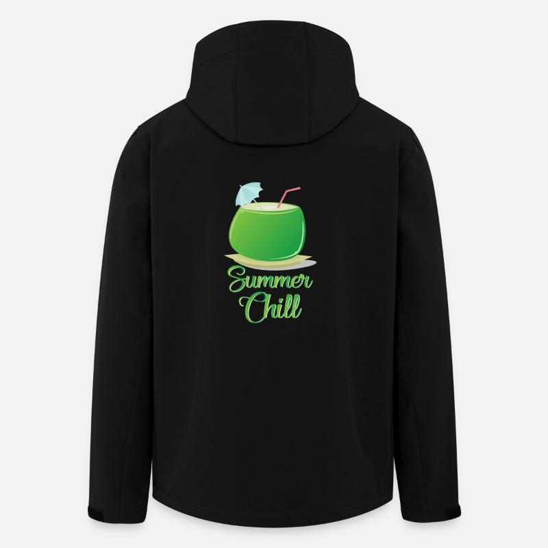 Été, cocktail et détente - Veste softshell homme en polyester recyclé Stanley/Stella - noir