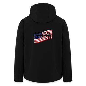 AIMEZ-LA OU LAISSEZ-LA AMERIQUE - Veste softshell homme en polyester recyclé Stanley/Stella - noir - Dos - AI Model Male 185 light (185cm)