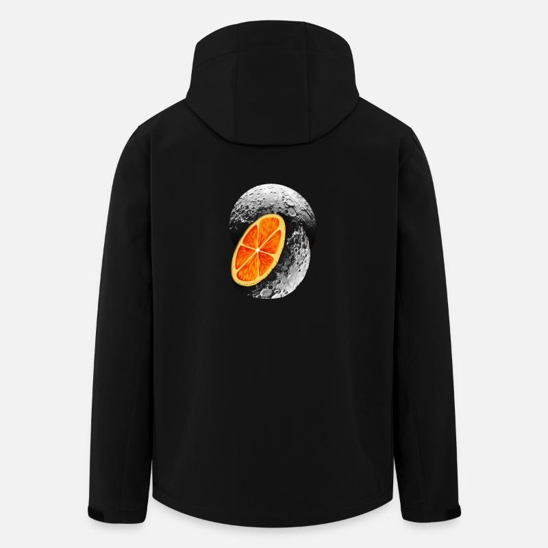 Mond Orange - Recycelte Männer Softshell-Jacke von Stanley/Stella - Schwarz