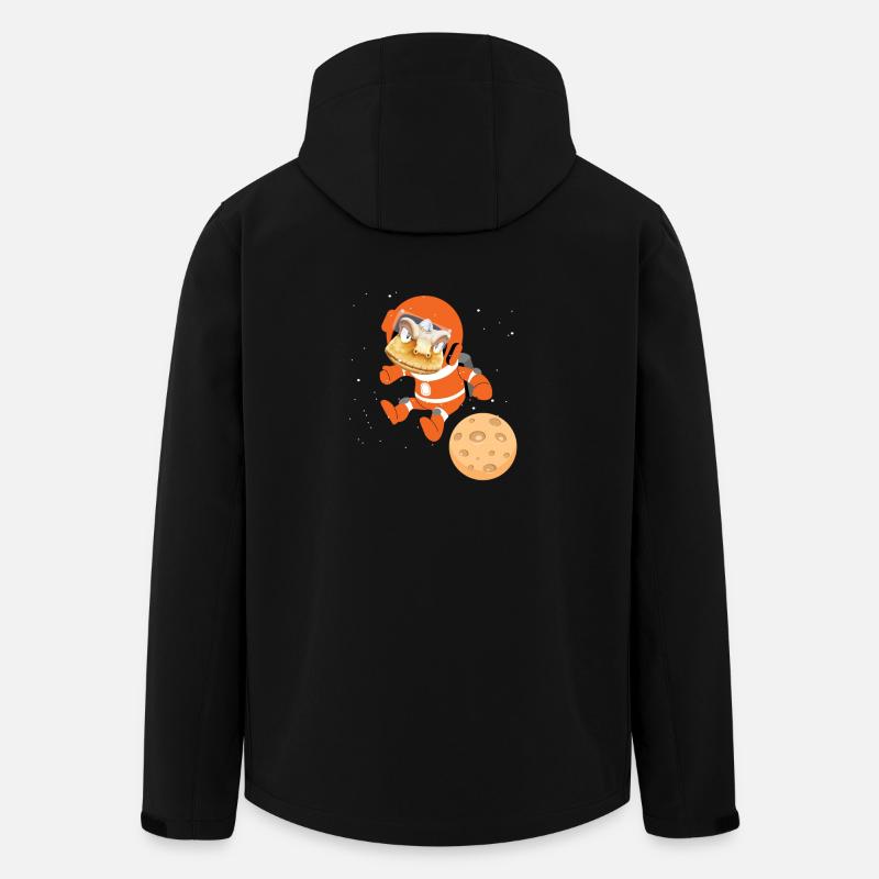 Weltraum Astronaut Dinosaurier - Recycelte Männer Softshell-Jacke von Stanley/Stella - Schwarz