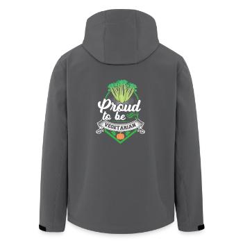Proud to be Vegetarian - Recycelte Männer Softshell-Jacke von Stanley/Stella - Schwarz - Hinten - AI Model Male 185 light (185cm)