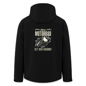 Motorrad Shirt · Superbike · Biker · Grund - Recycelte Männer Softshell-Jacke von Stanley/Stella - Schwarz - Hinten - AI Model Male 185 light (185cm)
