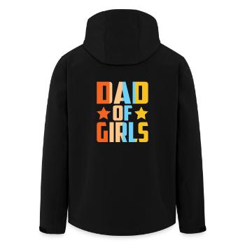 Dad Of Girls Geschenk Vater von Töchtern Shirt - Recycelte Männer Softshell-Jacke von Stanley/Stella - Schwarz - Hinten - AI Model Male 185 light (185cm)