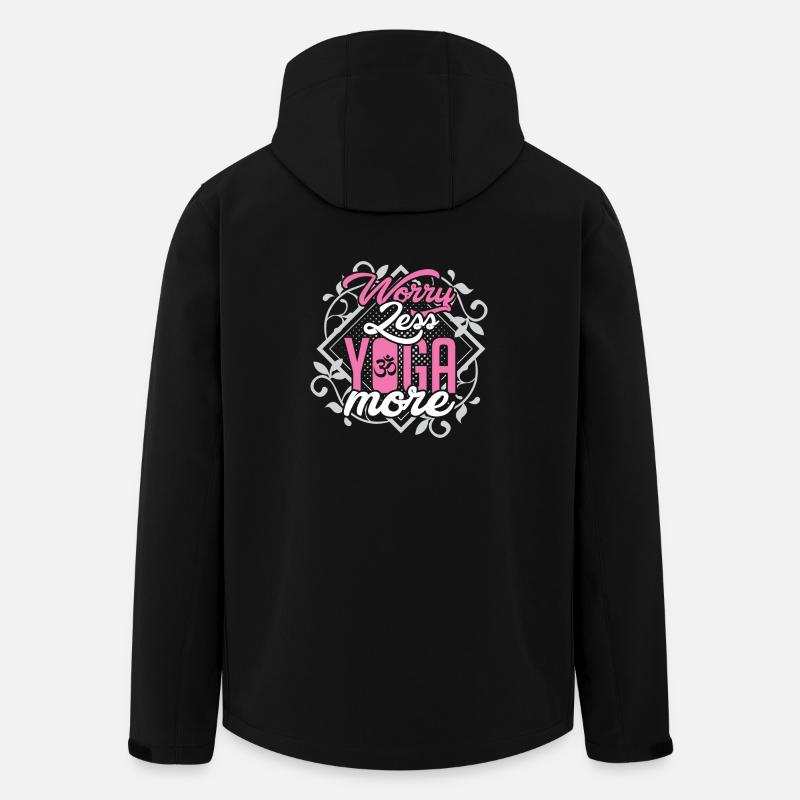 Worry-Less Yoga - Recycelte Männer Softshell-Jacke von Stanley/Stella - Schwarz