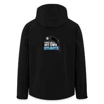 Ich mache meine alle Stunts Fußball - Recycelte Männer Softshell-Jacke von Stanley/Stella - Schwarz - Hinten - AI Model Male 185 light (185cm)