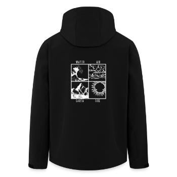 Water Air Earth Fire 4 Elements Shirt Gift - Men’s Recycled Softshell Jacket by Stanley/Stella - black - Back - AI Model Male 185 light (185cm)