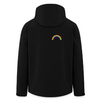 Chemise arc-en-cadeau T-shirt poche poitrine - Veste softshell homme en polyester recyclé Stanley/Stella - noir - Dos - AI Model Male 185 light (185cm)