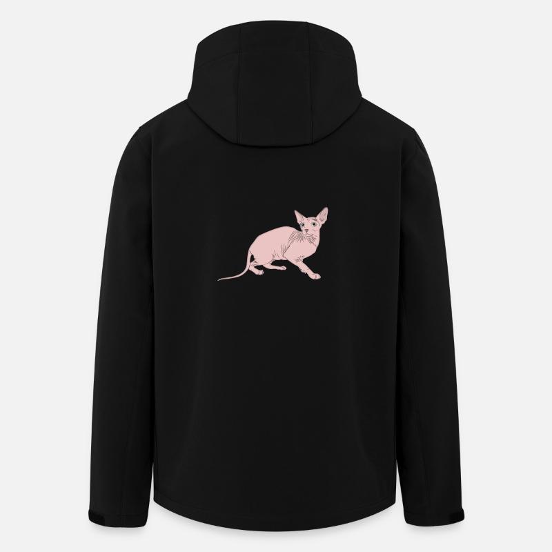 Chat Sphynx - Veste softshell homme en polyester recyclé Stanley/Stella - noir