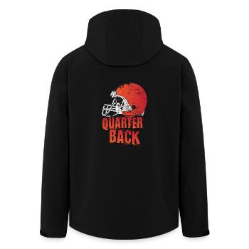 Quarter Back American Football Geschenk Touchdown - Recycelte Männer Softshell-Jacke von Stanley/Stella - Schwarz - Hinten - AI Model Male 185 light (185cm)