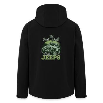 Die besten Väter fahren Jeeps Abenteuer Off-Road - Recycelte Männer Softshell-Jacke von Stanley/Stella - Schwarz - Hinten - AI Model Male 185 light (185cm)