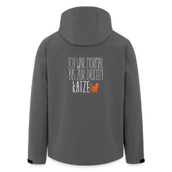 Cool I Was Normal Third Cat Perfect Gift - Men’s Recycled Softshell Jacket by Stanley/Stella - anthracite - Back - AI Model Male 185 light (185cm)