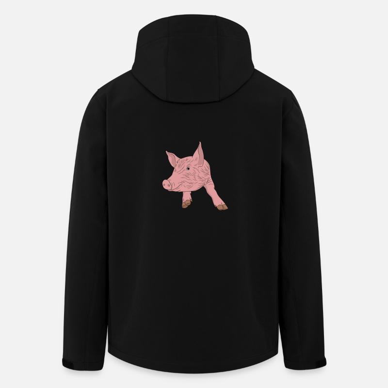 Schwein - Recycelte Männer Softshell-Jacke von Stanley/Stella - Schwarz