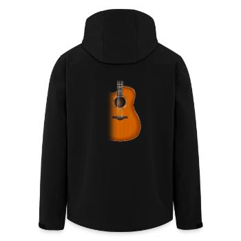 Akustik Gitarre Musiker Musik Gitarrist Geschenk - Recycelte Männer Softshell-Jacke von Stanley/Stella - Schwarz - Hinten - AI Model Male 185 light (185cm)