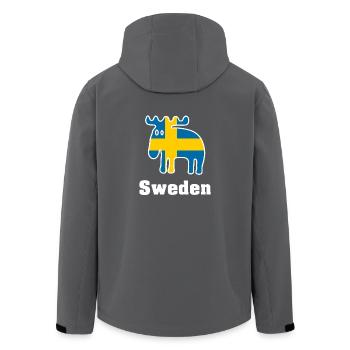 Elk Sweden - Men’s Recycled Softshell Jacket by Stanley/Stella - anthracite - Back - AI Model Male 185 light (185cm)