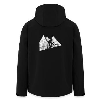 VTT cadeau montagne mountain biker - Veste softshell homme en polyester recyclé Stanley/Stella - noir - Dos - AI Model Male 185 light (185cm)