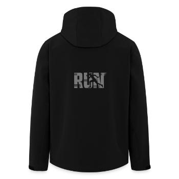course - Veste softshell homme en polyester recyclé Stanley/Stella - noir - Dos - AI Model Male 185 light (185cm)