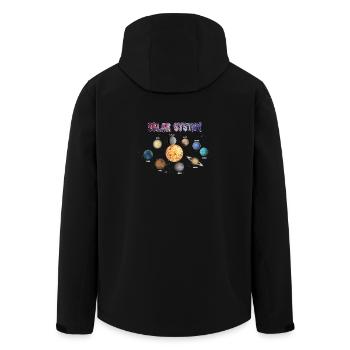 Planètes de système solaire - Veste softshell homme en polyester recyclé Stanley/Stella - noir - Dos - AI Model Male 185 light (185cm)