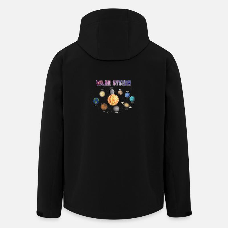 Solar Sytem Planeten - Recycelte Männer Softshell-Jacke von Stanley/Stella - Schwarz