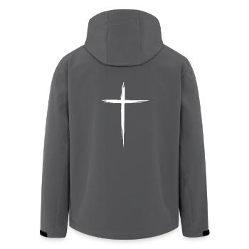 Chemise de dieu de Jésus T-shirt chrétien de croix - Veste softshell homme en polyester recyclé Stanley/Stella - noir - Dos - AI Model Male 185 light (185cm)