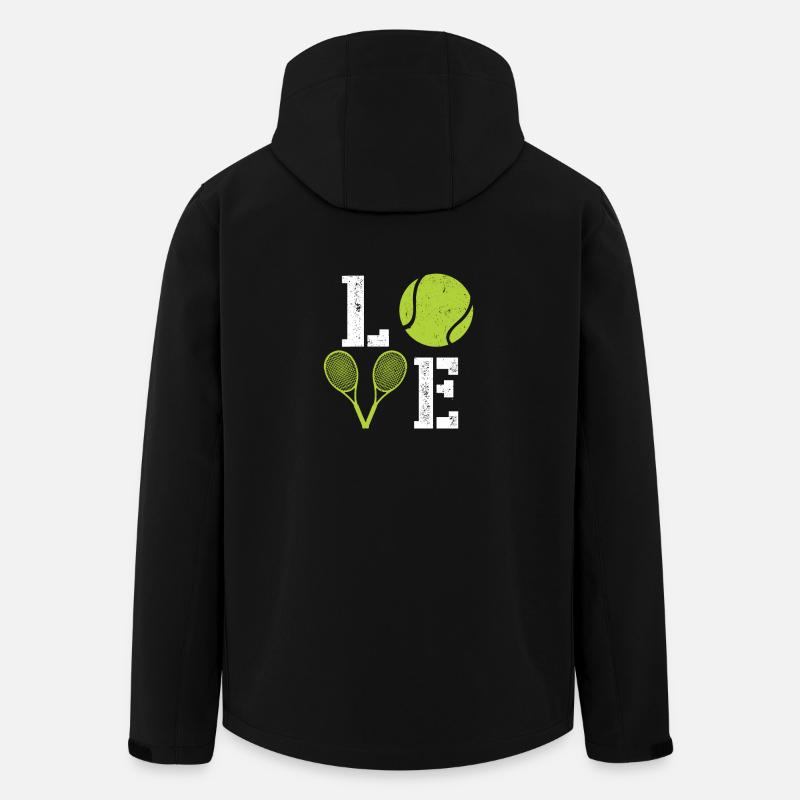 Love Tennis - Recycelte Männer Softshell-Jacke von Stanley/Stella - Schwarz