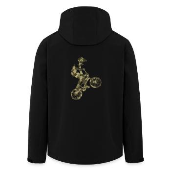 BMX camouflage green - Men’s Recycled Softshell Jacket by Stanley/Stella - black - Back - AI Model Male 185 light (185cm)