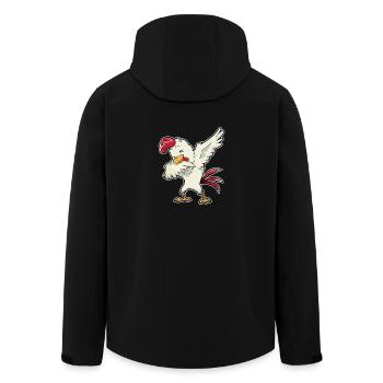 Cock Dab Winner Chicken Shirt - Men’s Recycled Softshell Jacket by Stanley/Stella - black - Back - AI Model Male 185 light (185cm)