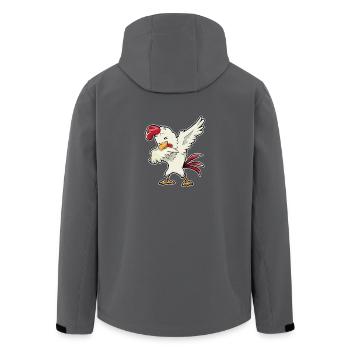 Hahn Dab Winner Chicken Shirt - Recycelte Männer Softshell-Jacke von Stanley/Stella - Anthrazit - Hinten - AI Model Male 185 light (185cm)