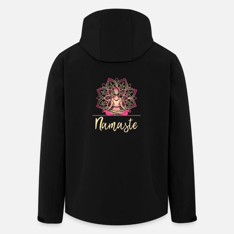 Yoga Yogi Namaste Meditation Geschenk - Recycelte Männer Softshell-Jacke von Stanley/Stella - Schwarz