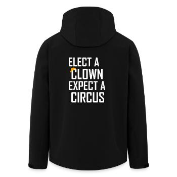 Choisissez un clown Attendez-vous à un anti-atout de cirque - Veste softshell homme en polyester recyclé Stanley/Stella - noir - Dos - AI Model Male 185 light (185cm)
