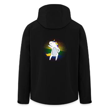 Chemise de licorne LGBT Pride - Veste softshell homme en polyester recyclé Stanley/Stella - noir - Dos - AI Model Male 185 light (185cm)