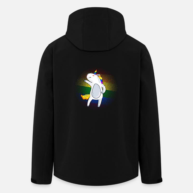 LGBT Pride Einhorn Shirt - Recycelte Männer Softshell-Jacke von Stanley/Stella - Schwarz