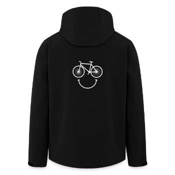 Fahrrad Smiley - Recycelte Männer Softshell-Jacke von Stanley/Stella - Schwarz - Hinten - AI Model Male 185 light (185cm)