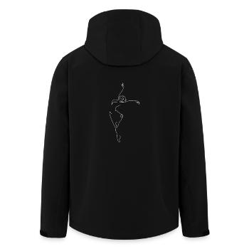 Danseur danse dancing lineart - Veste softshell homme en polyester recyclé Stanley/Stella - noir - Dos - AI Model Male 185 light (185cm)