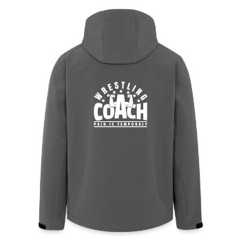 Wrestler Wrestling Coach Shirt Geschenk - Recycelte Männer Softshell-Jacke von Stanley/Stella - Anthrazit - Hinten - AI Model Male 185 light (185cm)
