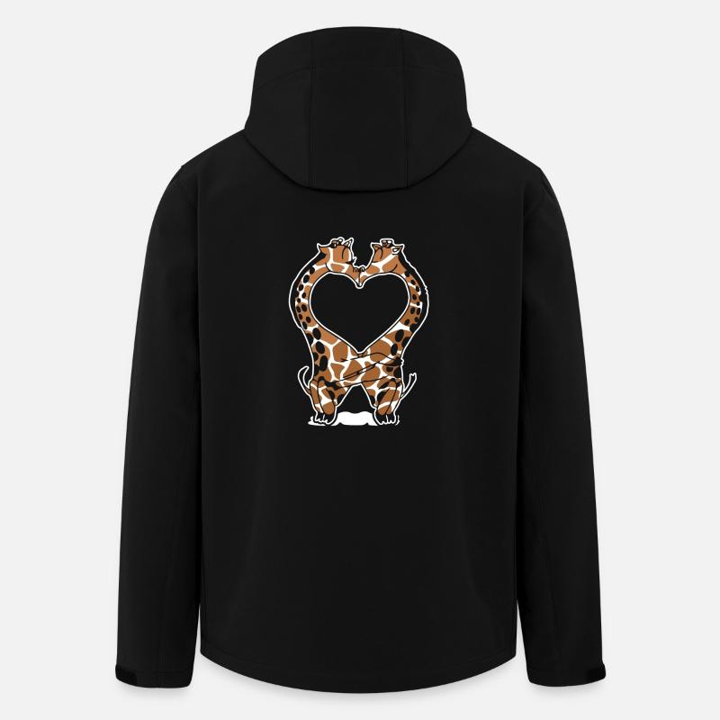 Giraffe Love Shirt - Men’s Recycled Softshell Jacket by Stanley/Stella - black