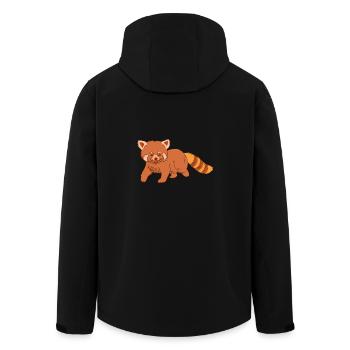 red panda - Men’s Recycled Softshell Jacket by Stanley/Stella - black - Back - AI Model Male 185 light (185cm)