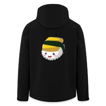 sushi6Sign area 1 - Men’s Recycled Softshell Jacket by Stanley/Stella - black - Back - AI Model Male 185 light (185cm)